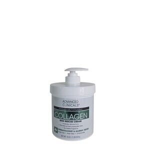 Advanced Clinicals Collagen Skin Rescue Cream 16 Fl. oz